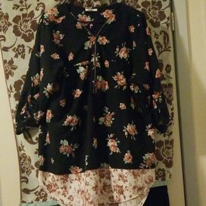 3/4 sleeve dress blouse